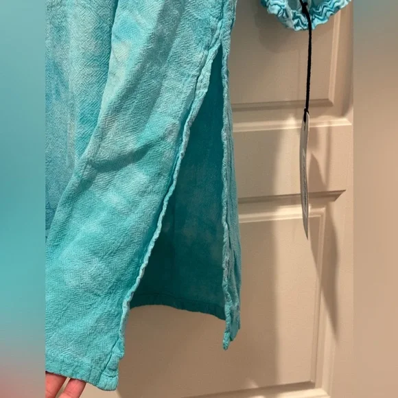 NWT Oh My Gauze! M (Size 2) Blue Tie Dye Suzi Washed Cotton Tunic - Picture 5 of 8